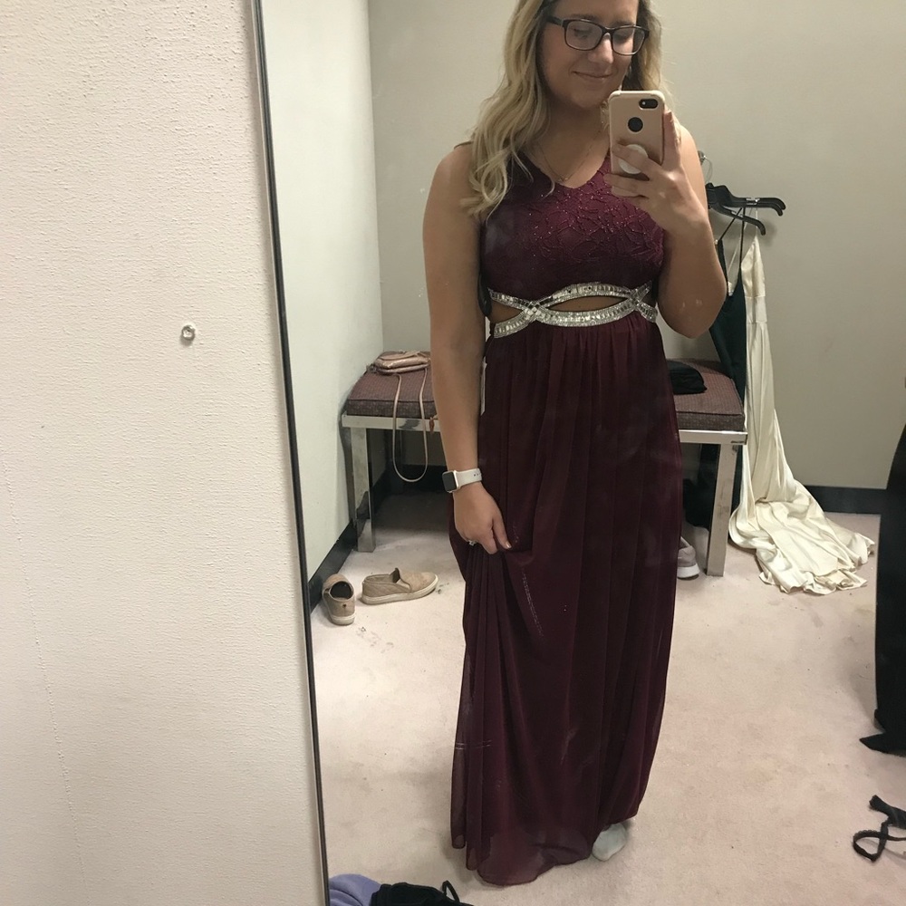 Burgundy formal dress
